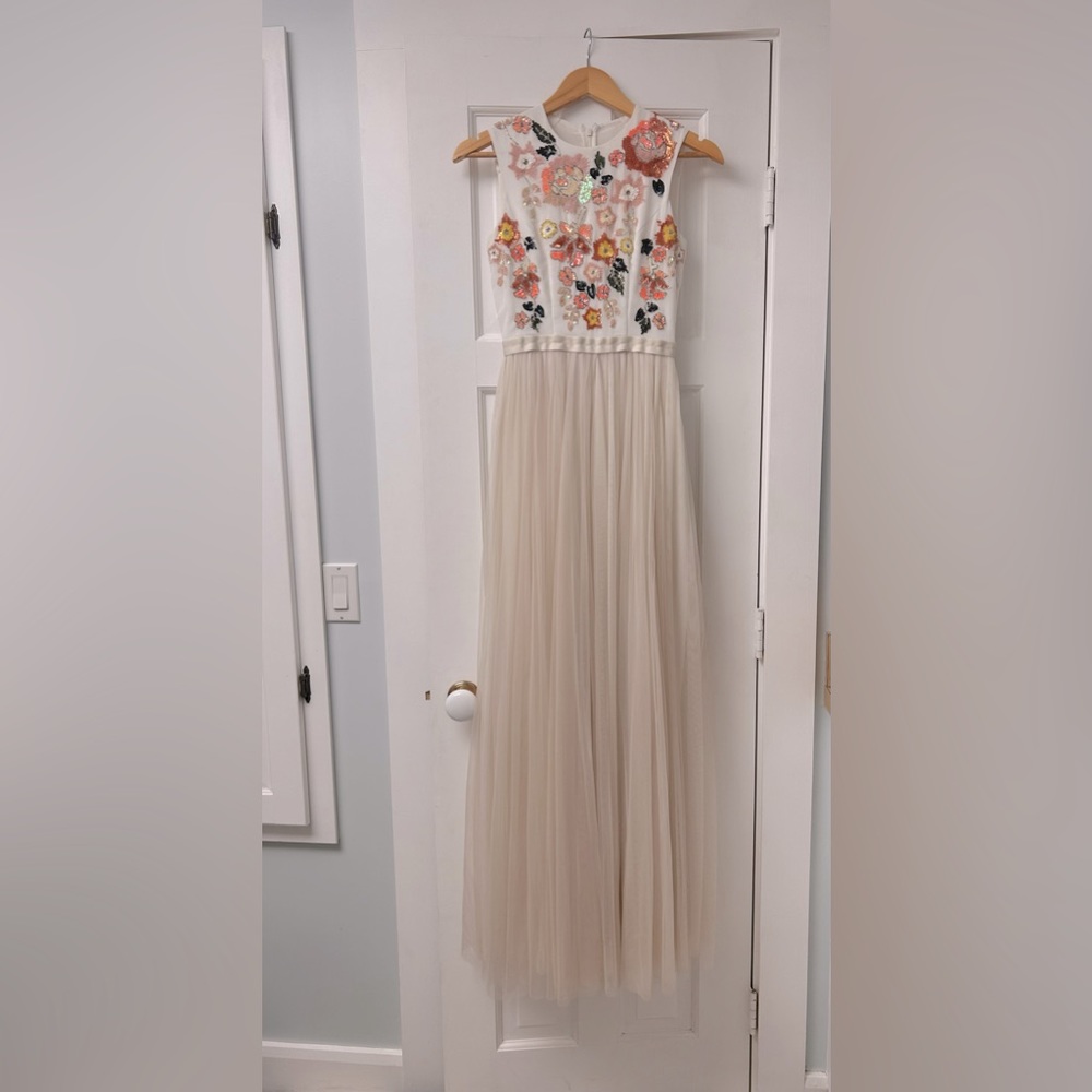 Needle & thread, maxi dress with sequins/ embroider: never worn